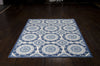 Nourison Sun and Shade SND16 Solar Flair Navy Area Rug by Waverly 6' X 8' Feature