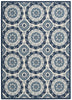 Nourison Sun and Shade SND16 Solar Flair Navy Area Rug by Waverly main image
