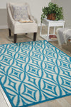 Nourison Sun and Shade SND19 Centro Azure Area Rug by Waverly Room Image Feature