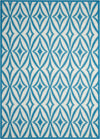 Nourison Sun and Shade SND19 Centro Azure Area Rug by Waverly 10' X 13'