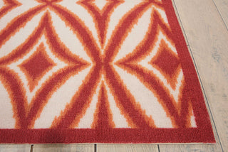 Nourison Sun and Shade SND19 Centro Campari Area Rug by Waverly Corner Image