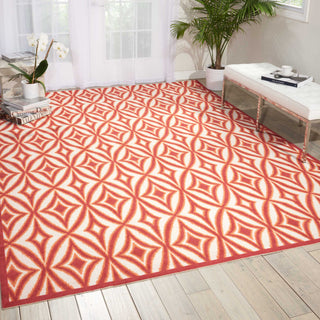 Nourison Sun and Shade SND19 Centro Campari Area Rug by Waverly Room Scene Featured