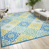 Nourison Sun and Shade SND23 Sweet Things Marine Area Rug by Waverly Room Scene Featured