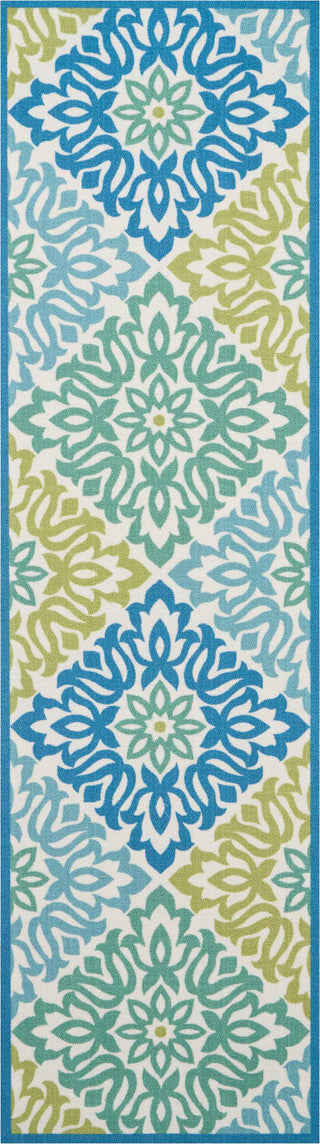 Nourison Sun and Shade SND23 Sweet Things Marine Area Rug by Waverly Runner