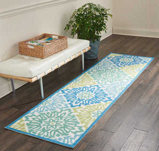 Nourison Sun and Shade SND23 Sweet Things Marine Area Rug by Waverly Room Scene 3