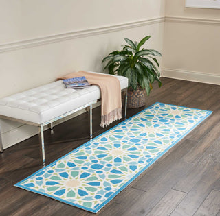 Nourison Sun and Shade SND29 Starry Eyed Porcelain Area Rug by Waverly Room Image Feature