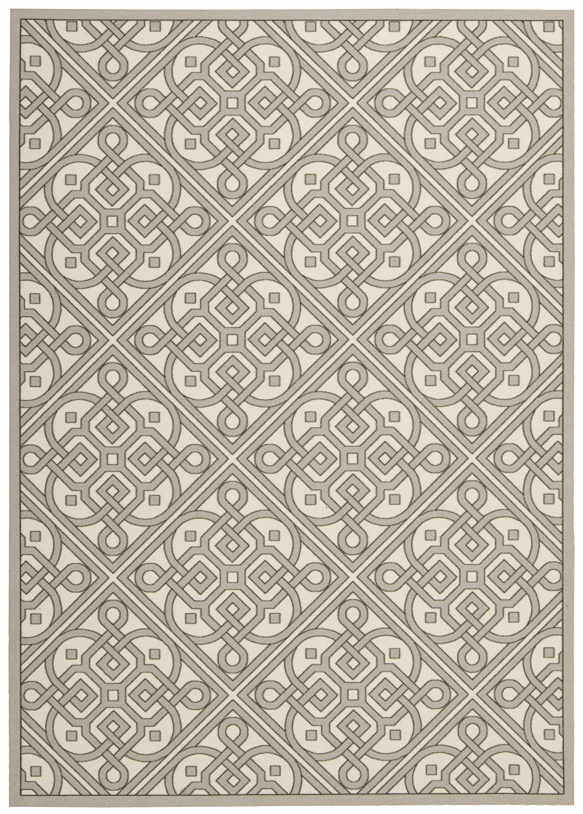 Nourison Sun and Shade SND31 Lace It Up Stone Area Rug by Waverly main image
