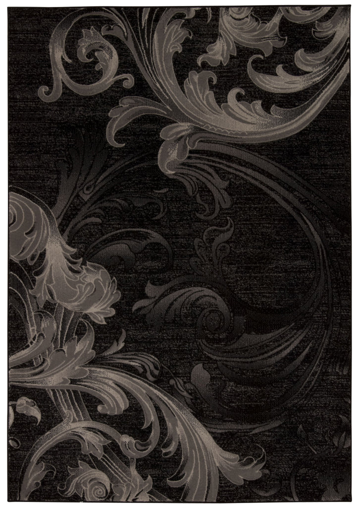 Nourison Soho SOH05 Black Grey Area Rug main image