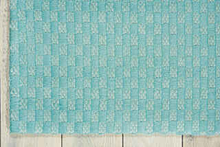 Nourison Sojourn SOJ01 Aqua Area Rug Corner Image