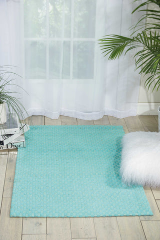 Nourison Sojourn SOJ01 Aqua Area Rug Room Image Feature