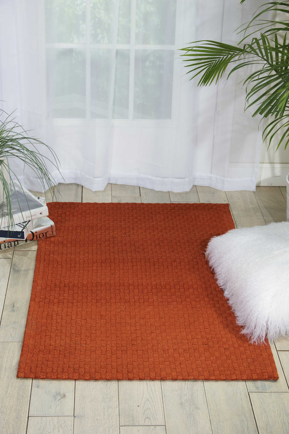 Nourison Sojourn SOJ01 Orange Area Rug Room Image Feature