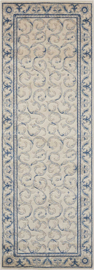 Nourison Somerset ST02 Ivory Blue Area Rug