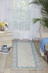 Nourison Somerset ST02 Ivory Blue Area Rug Room Image