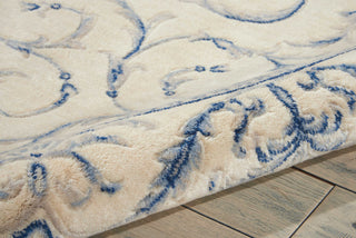 Nourison Somerset ST02 Ivory Blue Area Rug Detail Image