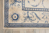 Nourison Somerset ST02 Ivory Blue Area Rug Corner Image