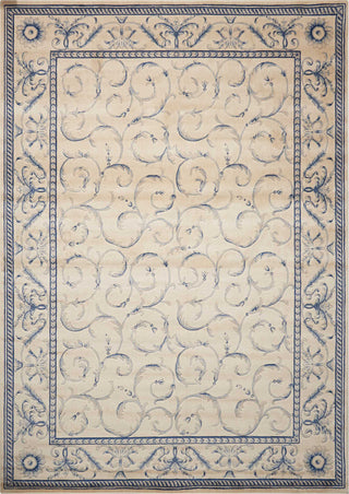 Nourison Somerset ST02 Ivory Blue Area Rug Main Image