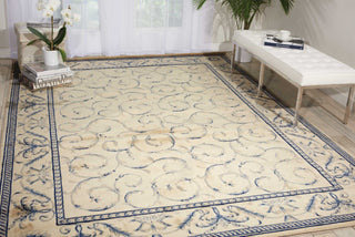 Nourison Somerset ST02 Ivory Blue Area Rug Room Image