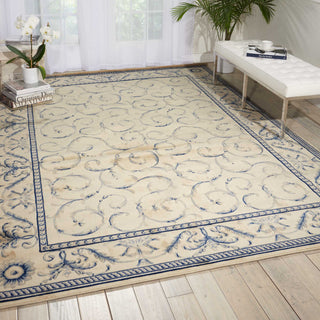 Nourison Somerset ST02 Ivory Blue Area Rug Room Image