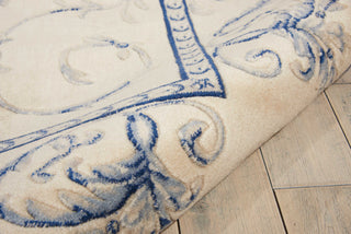 Nourison Somerset ST02 Ivory Blue Area Rug Detail Image