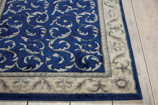 Nourison Somerset ST02 Navy Area Rug Corner