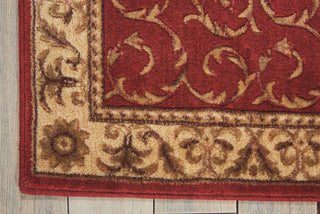 Nourison Somerset ST02 Red Area Rug Corner Image