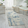 Nourison Somerset ST18 Ivory Blue Area Rug Room Scene 3
