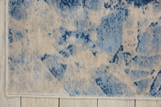 Nourison Somerset ST745 Blue Area Rug Corner Image