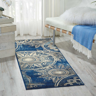 Nourison Somerset ST764 Denim Area Rug Room Image Feature