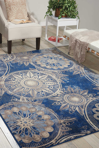 Nourison Somerset ST764 Denim Area Rug Room Image