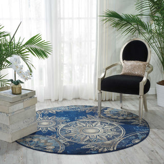 Nourison Somerset ST764 Denim Area Rug Room Image