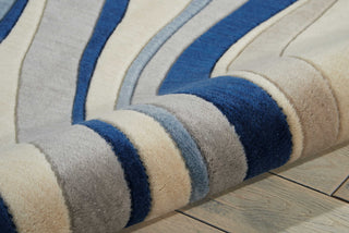 Nourison Somerset ST81 Ivory Blue Area Rug Detail Image