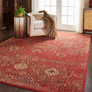 Nourison Somerset ST90 Brick Area Rug Room Image Feature