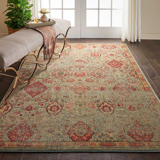 Nourison Somerset ST90 Light Green Area Rug Room Image Feature