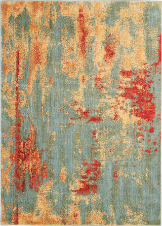 Nourison Somerset ST91 Teal/Multicolor Area Rug main image