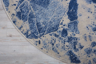 Nourison Somerset ST745 Blue Area Rug Corner Image