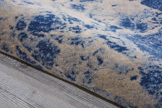 Nourison Somerset ST745 Blue Area Rug Detail Image