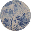 Nourison Somerset ST745 Blue Area Rug 5' 6'' Round