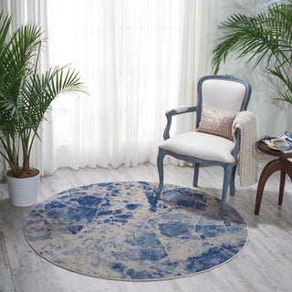 Nourison Somerset ST745 Blue Area Rug Room Image