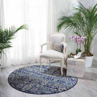 Nourison Somerset ST757 Navy Area Rug Room Scene 2