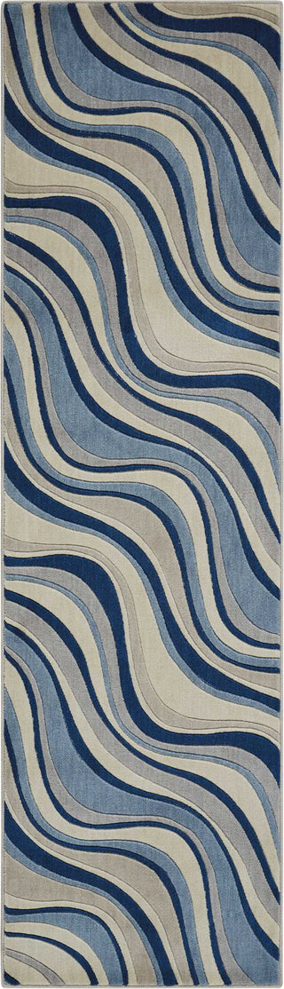 Nourison Somerset ST81 Ivory Blue Area Rug 