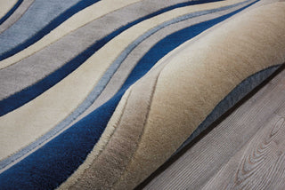 Nourison Somerset ST81 Ivory Blue Area Rug Detail Image