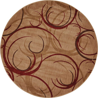 Nourison Somerset ST82 Beige Area Rug 5' 6'' Round