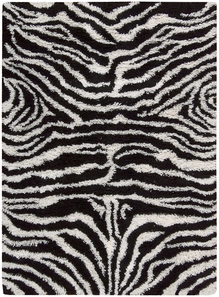 Nourison Splendor SPL17 Black White Area Rug main image