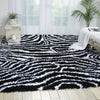 Nourison Splendor SPL17 Black White Area Rug Room Image