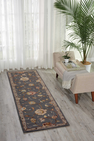 Nourison Serenade SRD02 Slate Area Rug by Michael Amini Room Image Feature