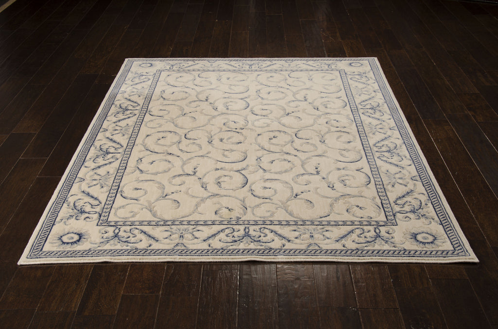 Nourison Somerset ST02 Ivory Blue Area Rug 6' X 8' Feature