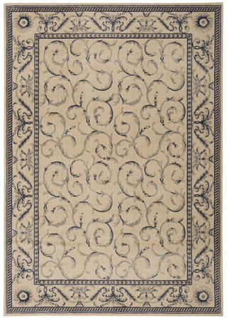 Nourison Somerset ST02 Ivory Blue Area Rug main image