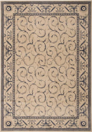 Nourison Somerset ST02 Ivory Blue Area Rug Main Image