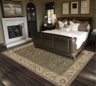 Nourison Somerset ST02 Khaki Area Rug 6' X 8' Bedroom Shot Feature