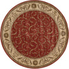 Nourison Somerset ST02 Red Area Rug Round Image